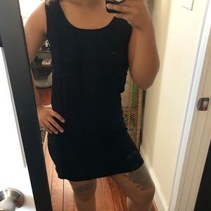 Navy blue transit par-such mini dress shift